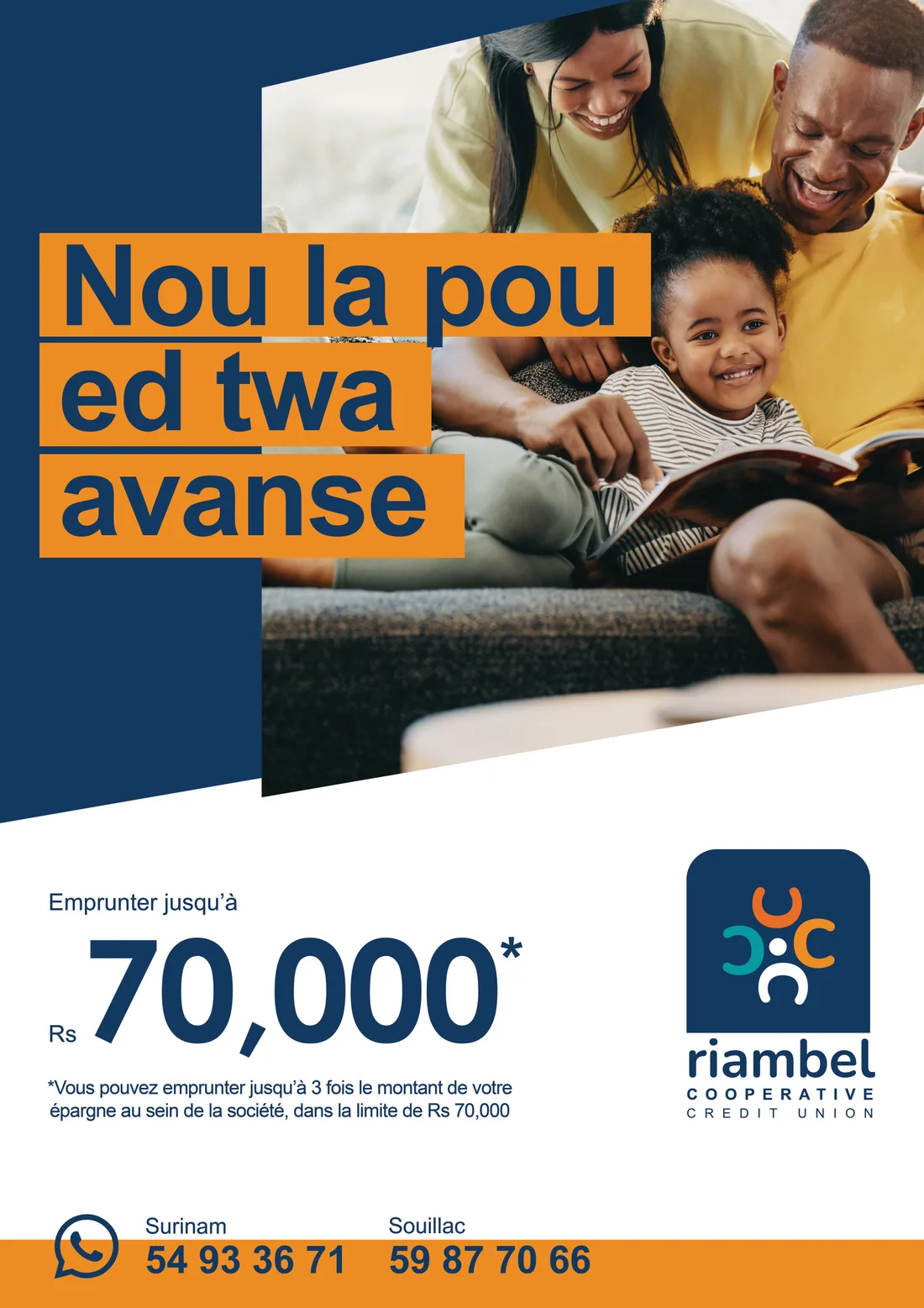 A0 poster for a cooperative credit union savings and loan campaign